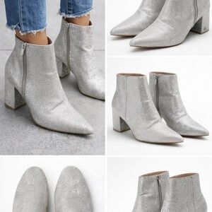 Silver Ankle Boots
